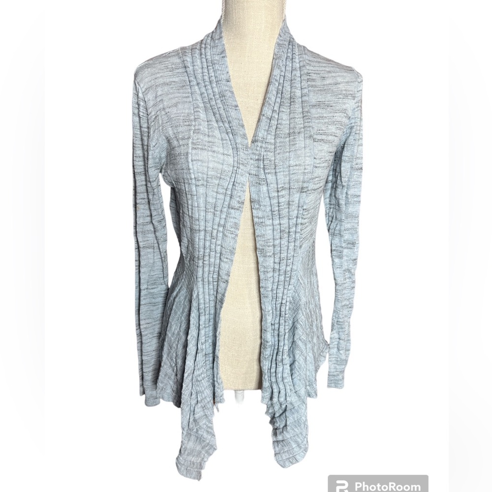 Verve Ami Blue Ribbed Cardigan Sweater